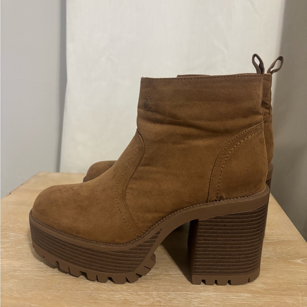UNIONBAY Platform Chunky Faux Suede Platform Boots